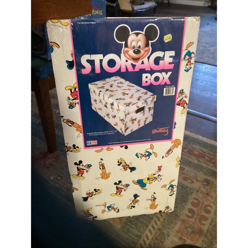 Vintage Whitney Productions MICKEY MOUSE & FRIENDS Storage Box 24" x 13" x 11"